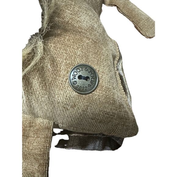 Woof & Poof Christmas Fox Gold Rose Dress Pearls Shelf Sitting Doll 2012 Rare - Picture 11 of 16